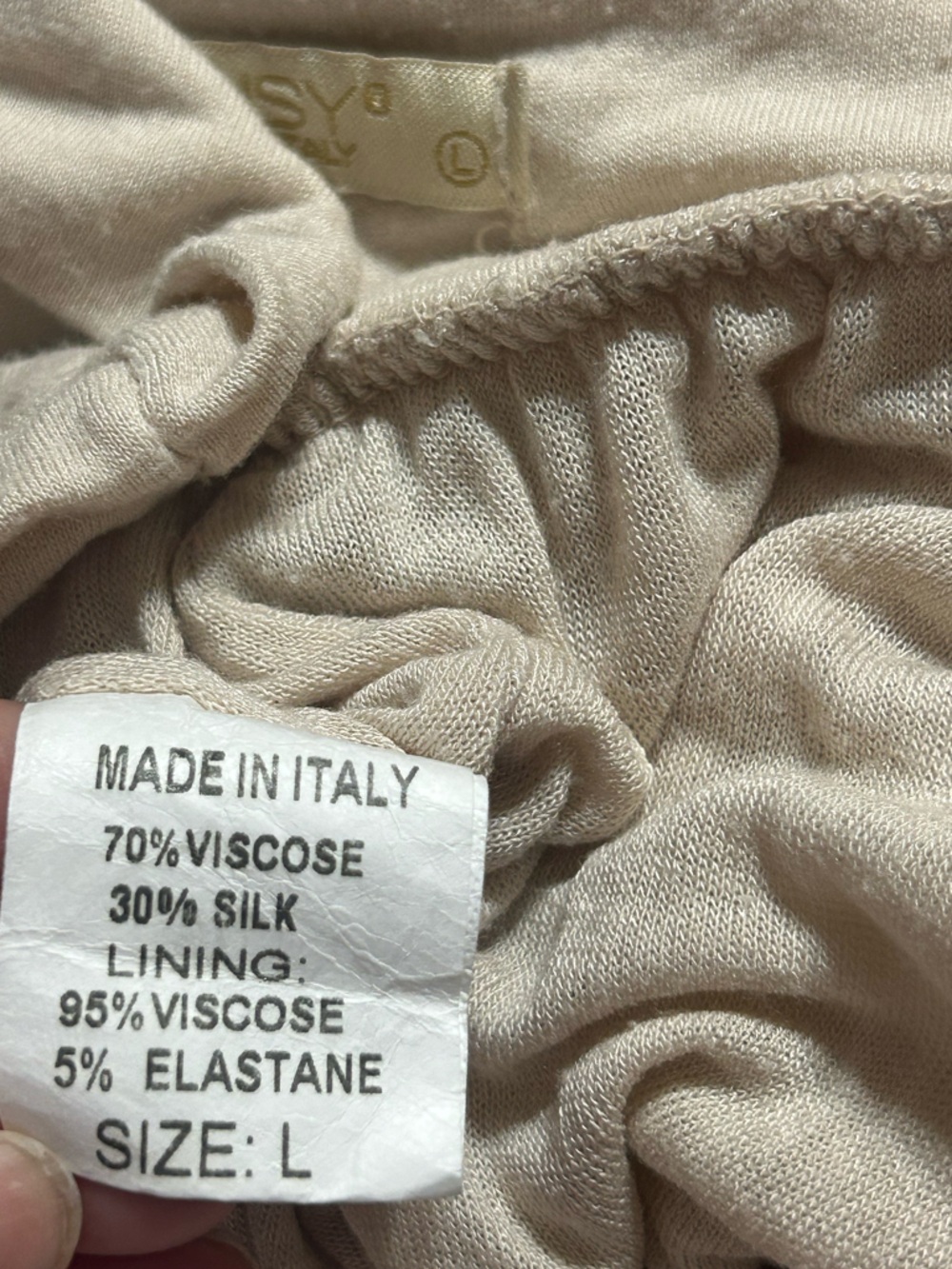 Women's Wide Leg Flowy Pants in Cream - Picture 4 of 4